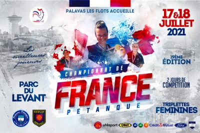 Palavas accueille le Championnat de France Triplettes Féminines les 17 et 18 juillet 2021
