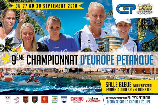 Du 27 au 30 septembre 2018, Palavas accueille les Championnats d&#039;Europe Féminins