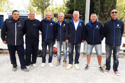 Les vétérans champions, un nouveau titre pour Palavas Pétanque